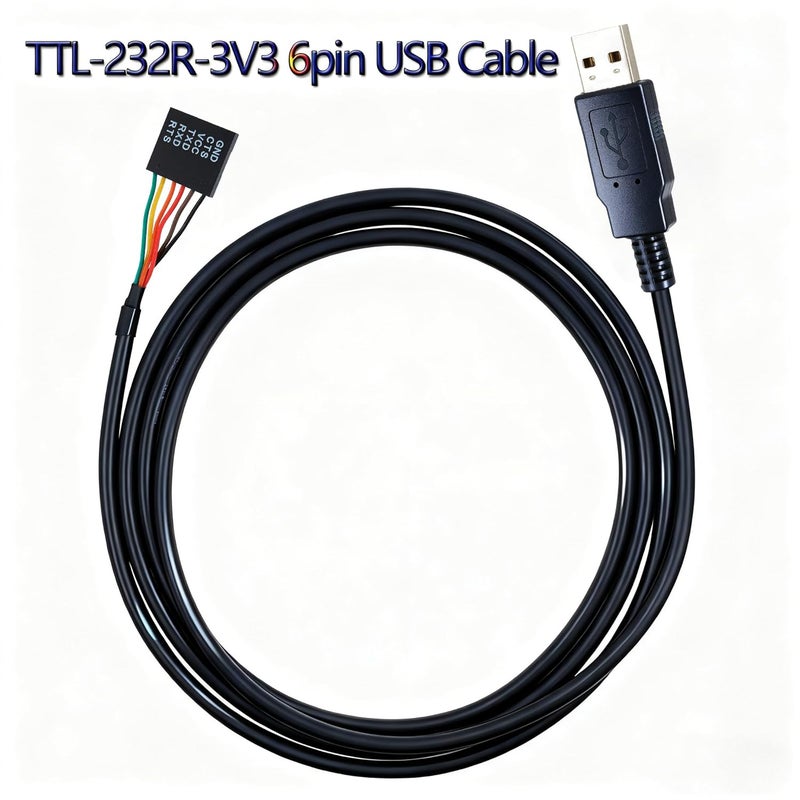 NITMTYOU USB to Serial TTL-232R-3V3 UART Converter Cable TTL 3.3V 6Pin Serial Cable +3.3V TTL Level UART Signals, Compatible with Windows Linux MAC OS, FT232 Chipset, 1.8m/5.9ft - Image 5